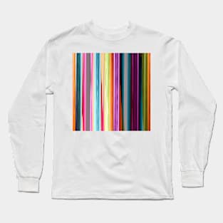 Rainbow colored striped abstract geometrical pattern Long Sleeve T-Shirt
